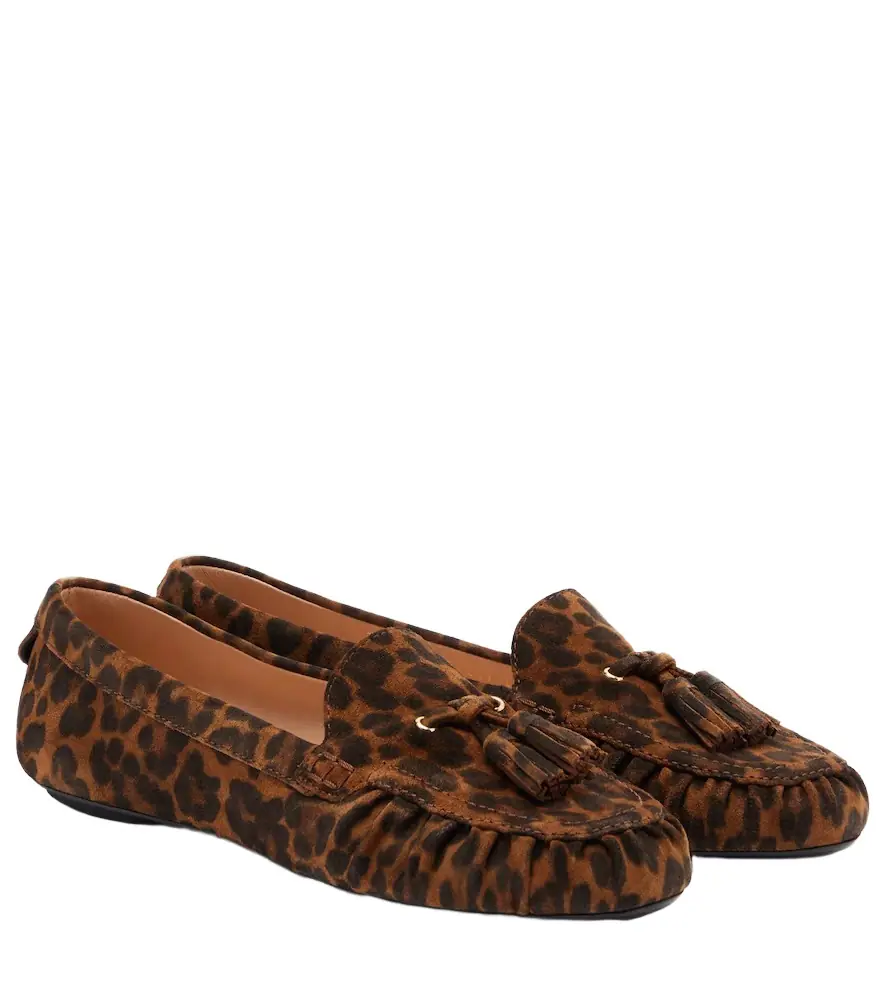 Gianvito Rossi Théa leopard-print suede loafers