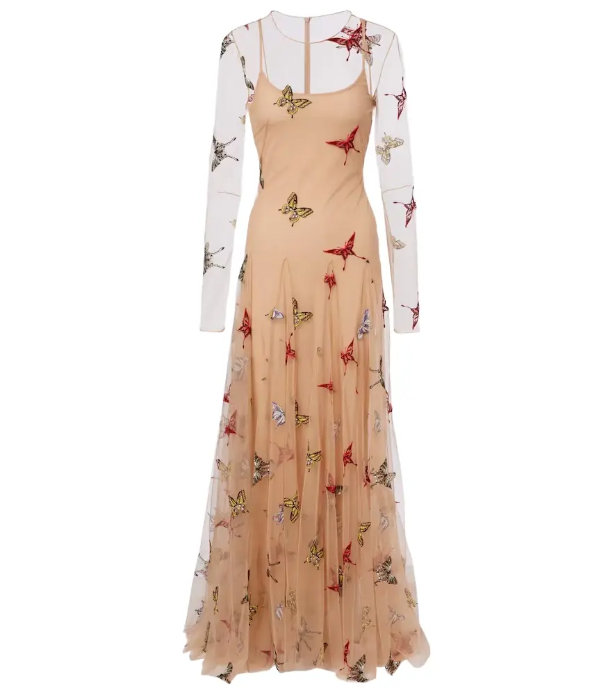 Blumarine Patch-appliqué maxi dress