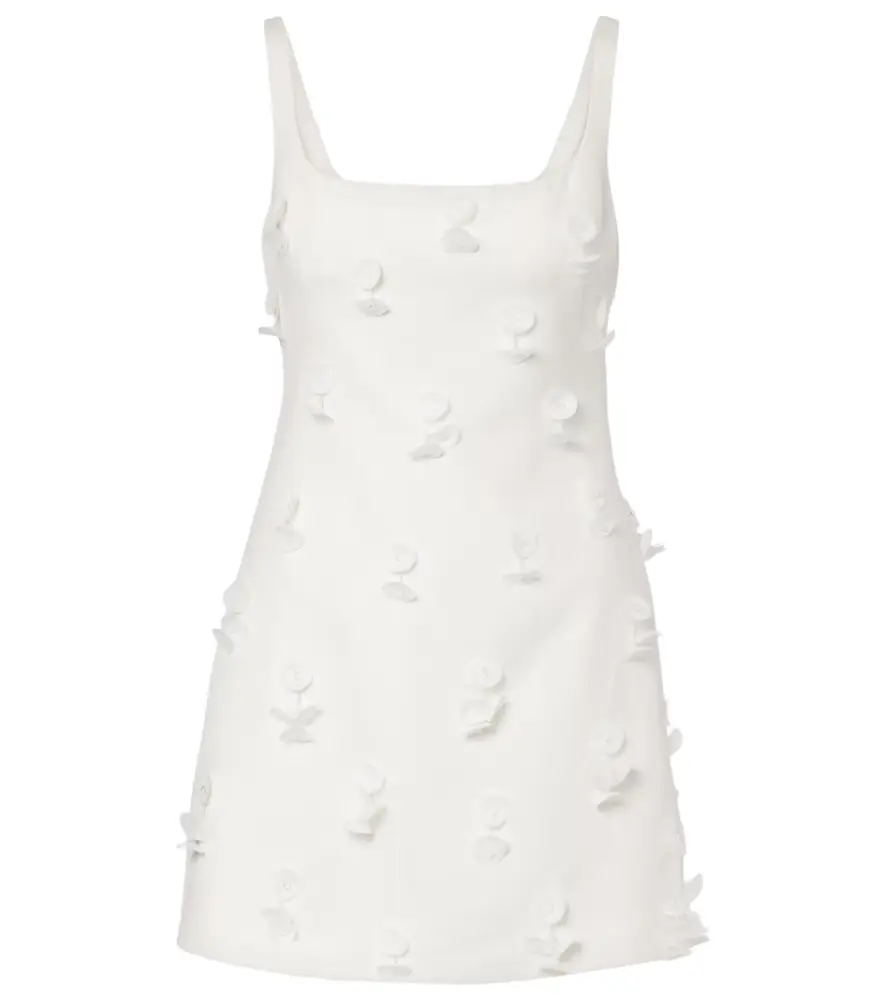 Simkhai Calinn floral-appliqué linen-blend minidress