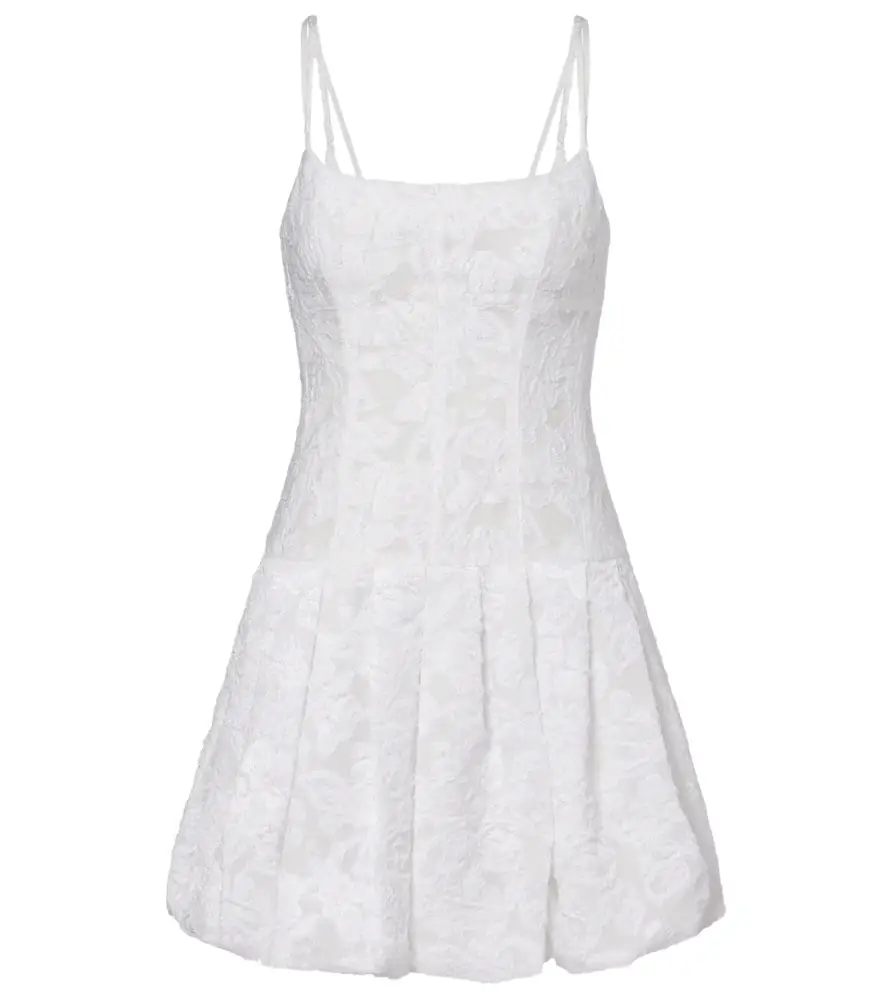 Simkhai Fifi embroidered cotton-blend minidress