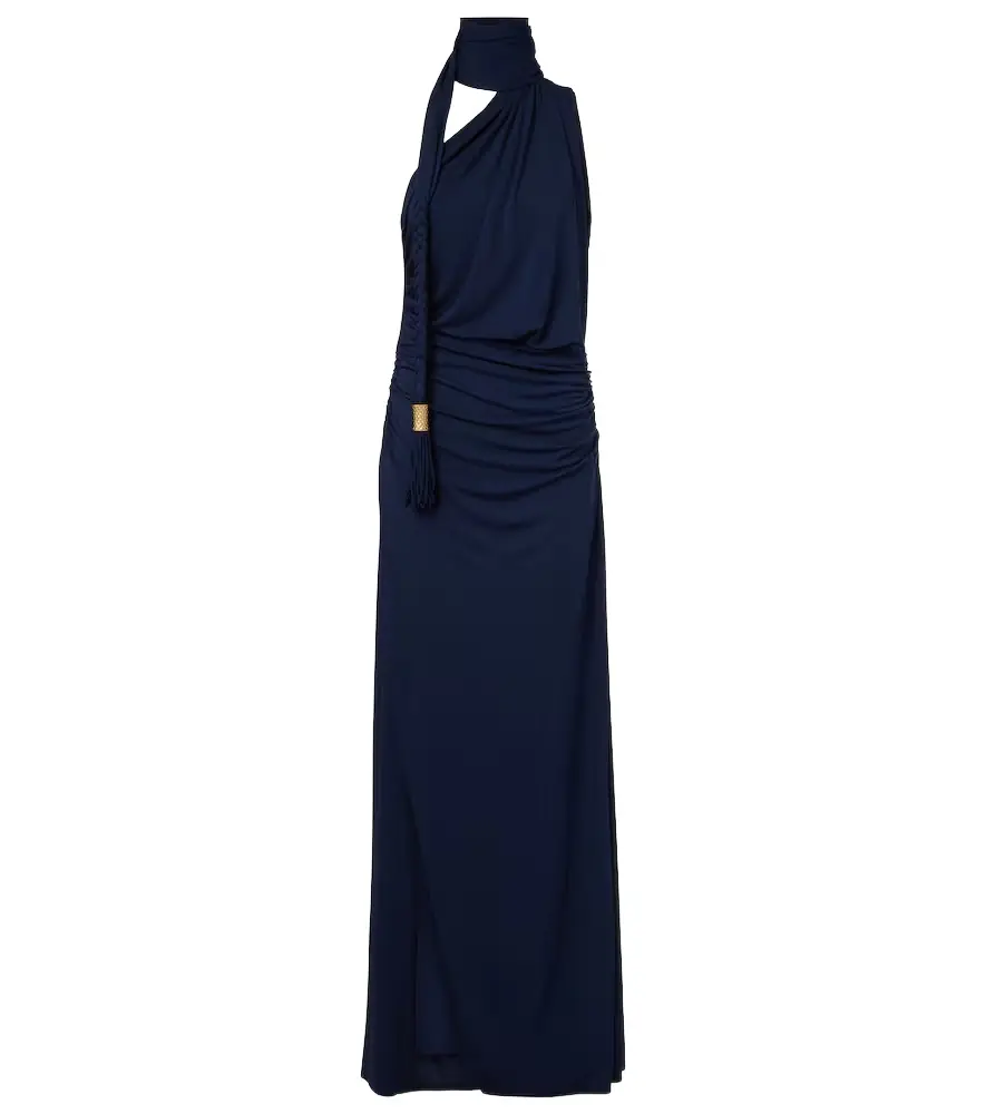 Simkhai Moira draped scarf-detail jersey gown
