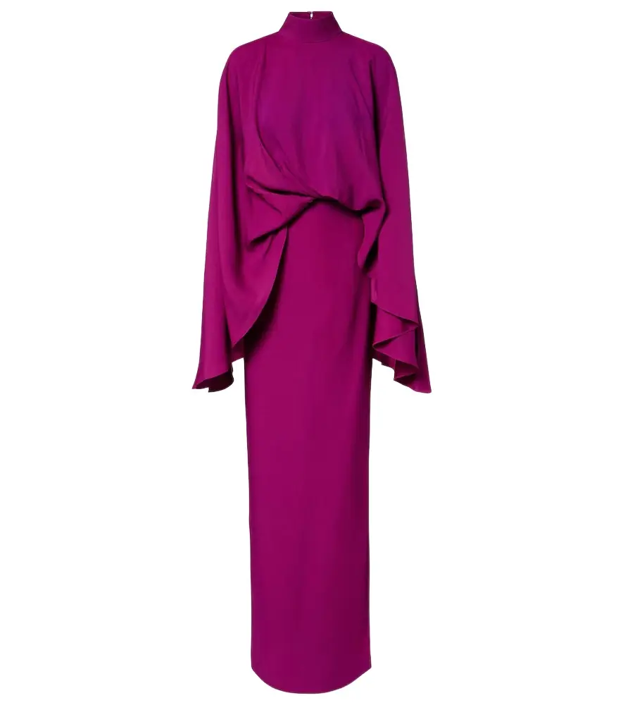 Taller Marmo Bacall draped crêpe cady gown