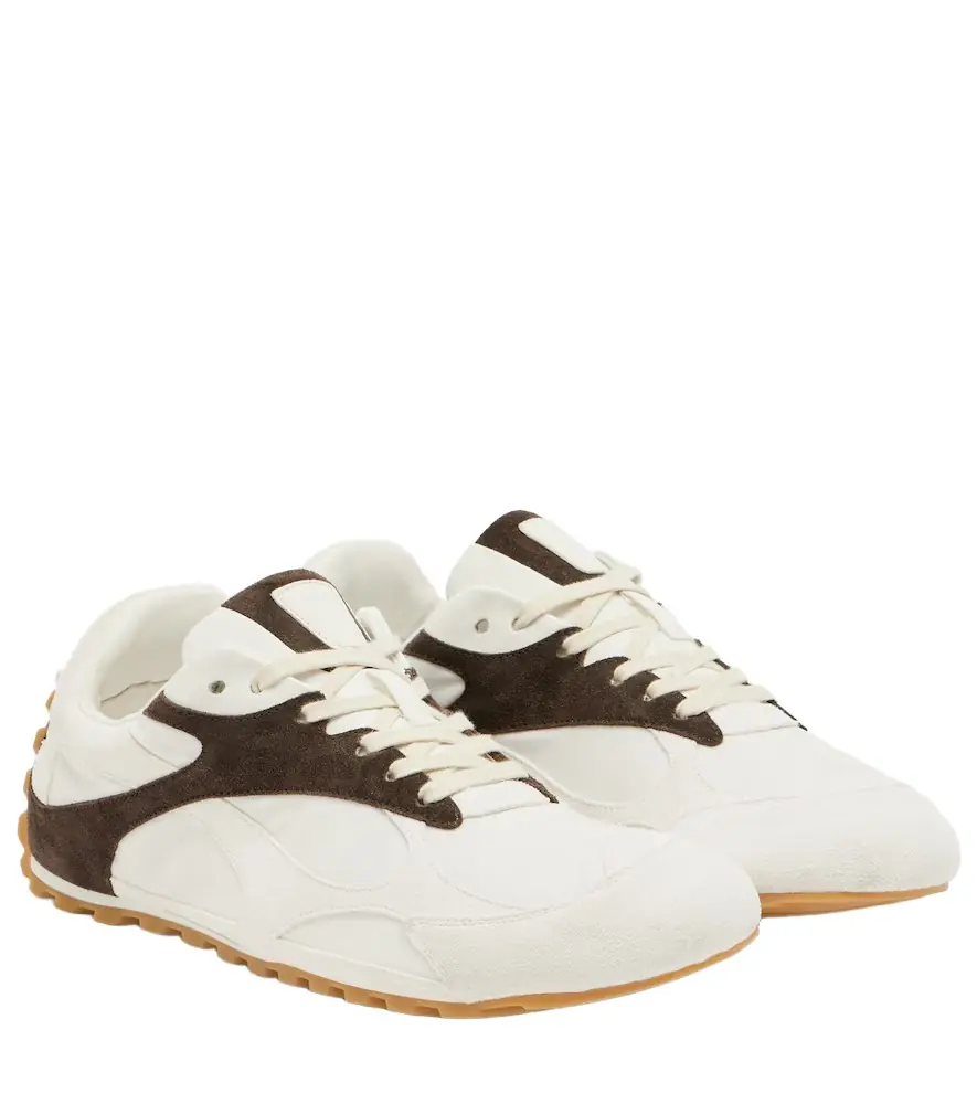 Bottega Veneta Orbit Flash suede-trimmed sneakers