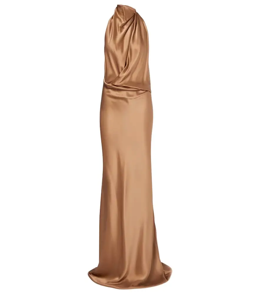 The Sei Halterneck silk satin gown
