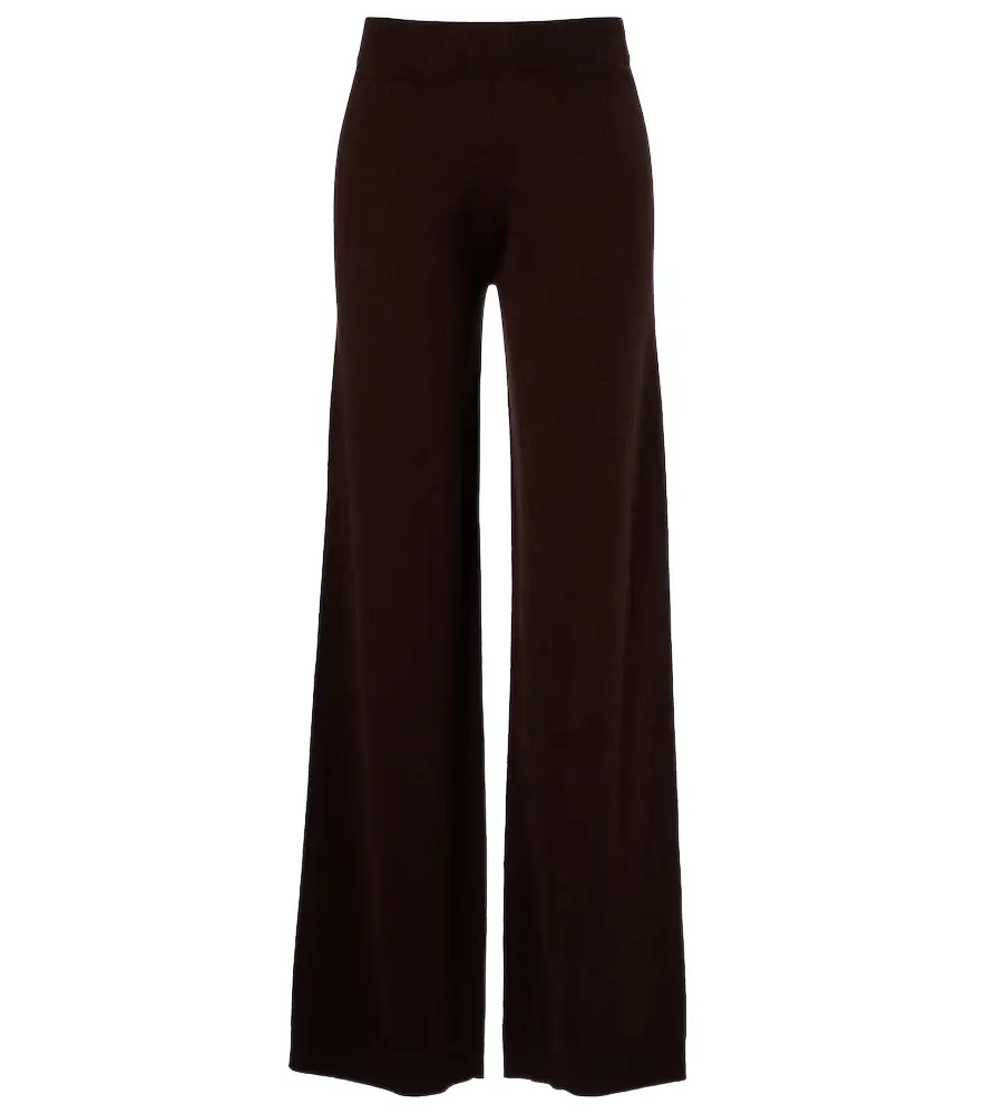 Jardin des Orangers Wool and cashmere wide-leg pants