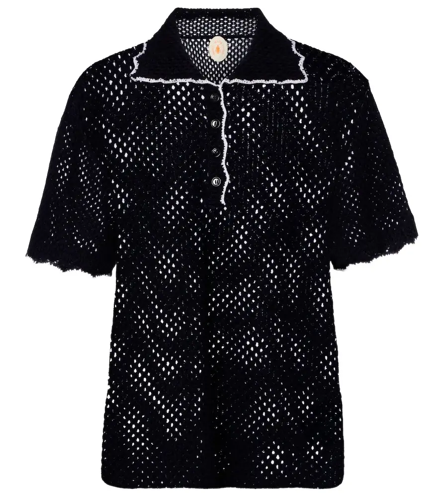 Jardin des Orangers Wool and cashmere polo sweater