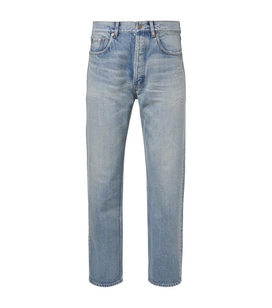 Saint Laurent Distressed straight jeans
