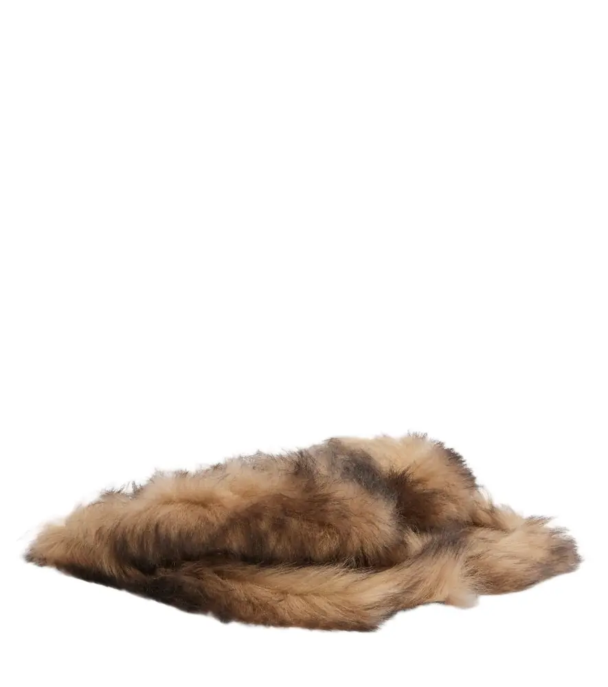 Dolce & Gabbana Shearling thong sandals