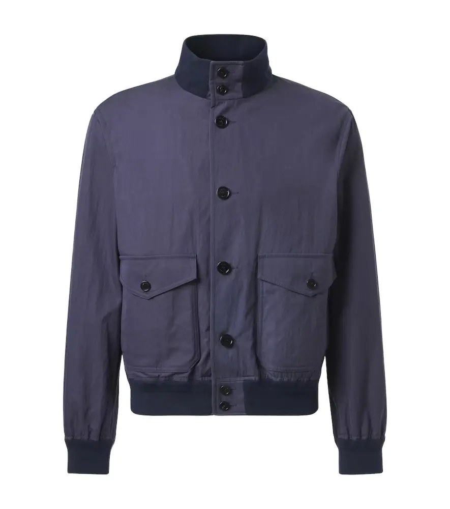 Dunhill Cotton-blend twill bomber jacket