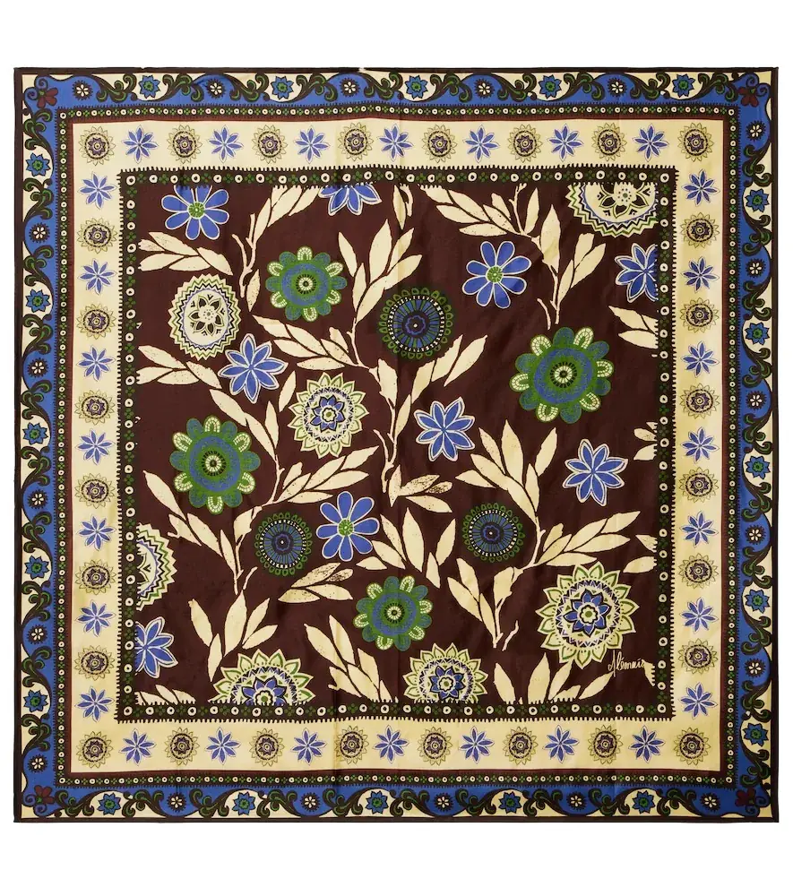 Alemais Alémais Floral silk satin scarf