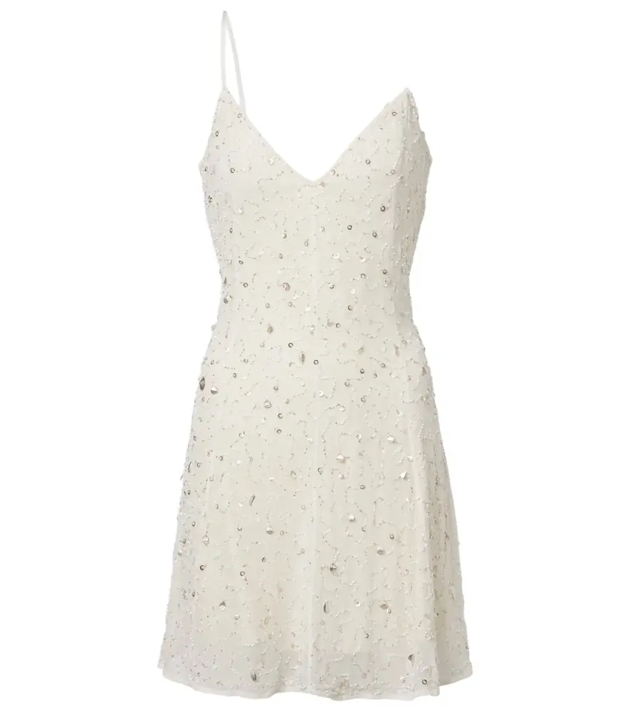 Staud Emily embellished tulle minidress