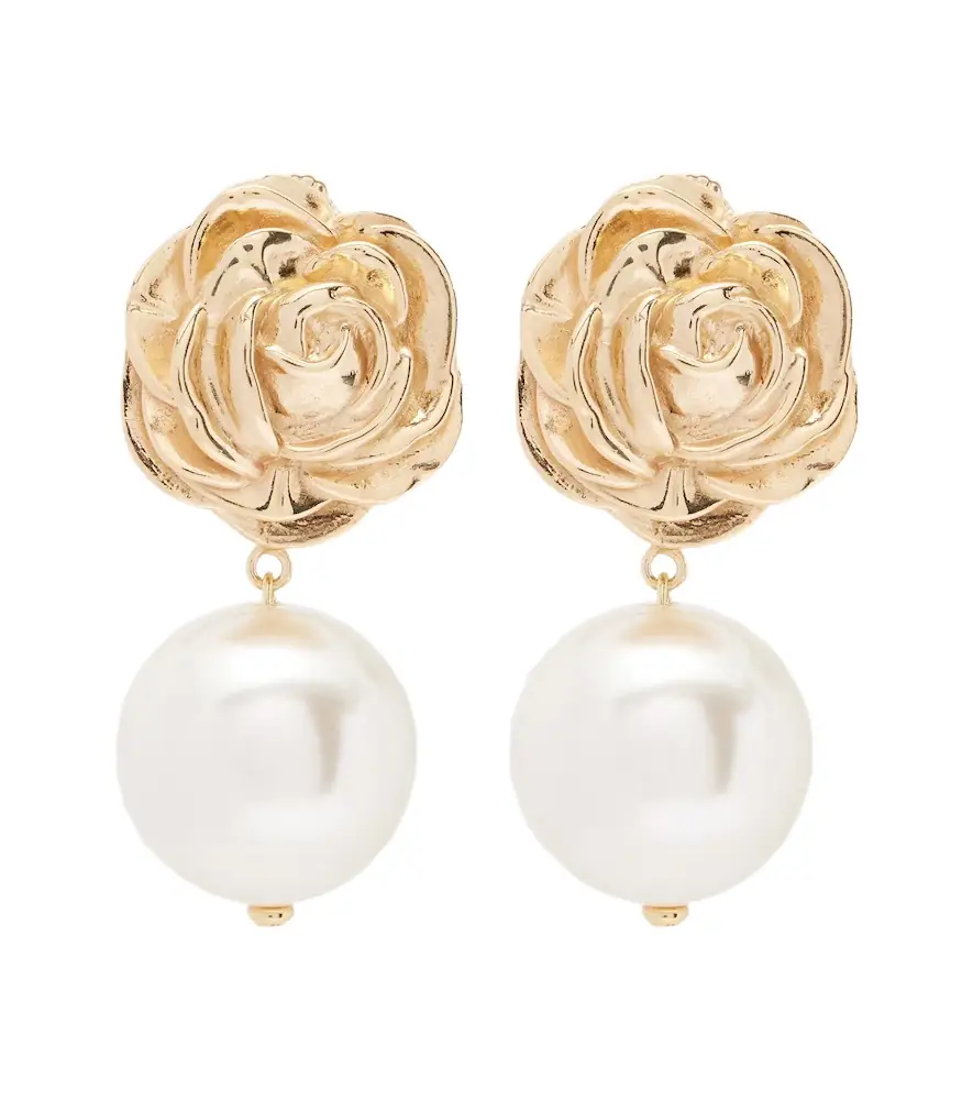 Magda Butrym Faux pearl gold-plated drop earrings