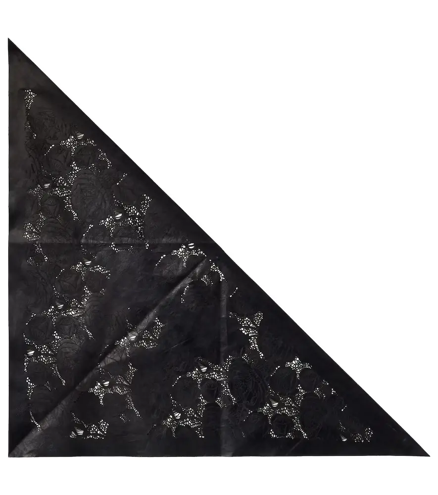 Magda Butrym Floral perforated leather scarf
