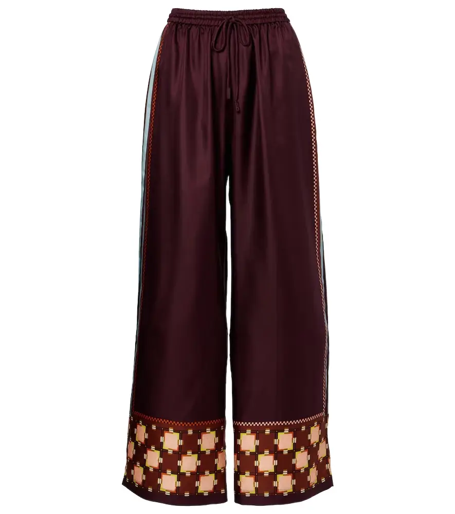 Alemais Alémais Wilson silk twill wide-leg pants