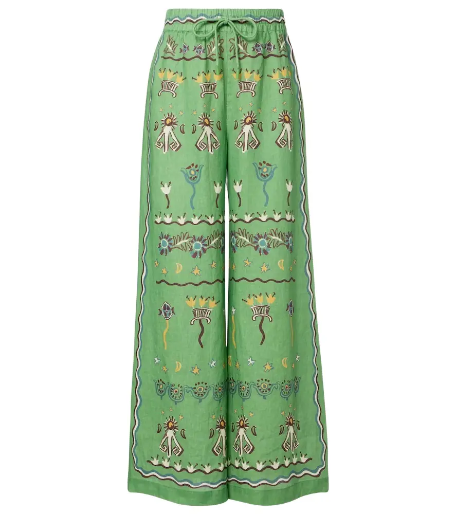 Alemais Alémais Sun Dancer linen wide-leg pants