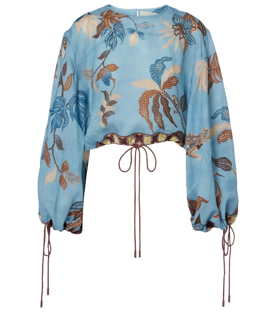 Alemais Alémais Georgie cropped printed top