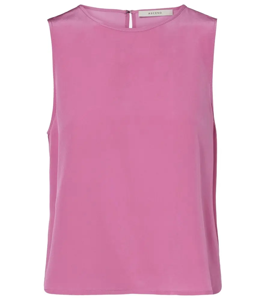 Asceno Sofia silk crêpe tank top