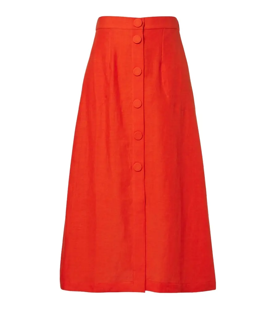 Eres Amusante linen midi skirt