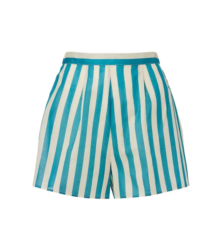 Eres Twins striped cotton voile shorts