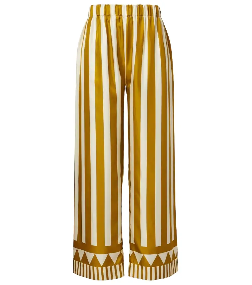 Eres Pacha striped silk twill palazzo pants