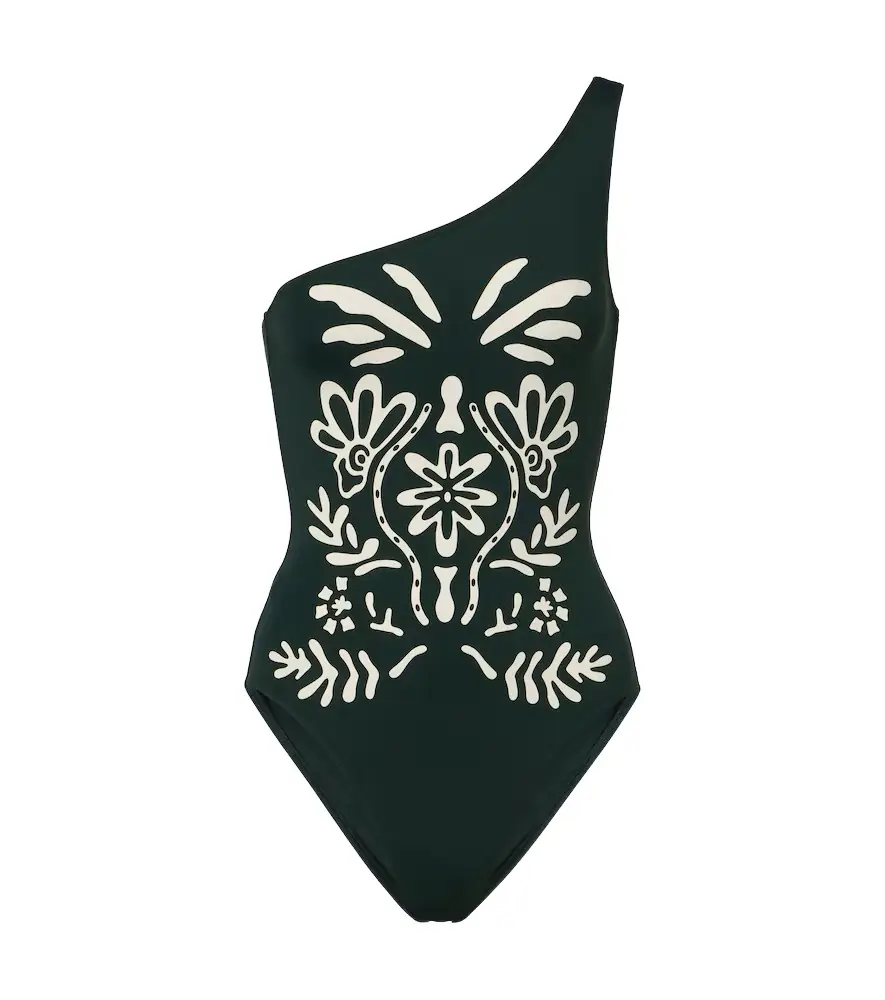 Eres Gemme printed one-shoulder swimsuit