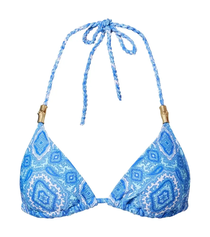 Heidi Klein Mykonos printed bikini top