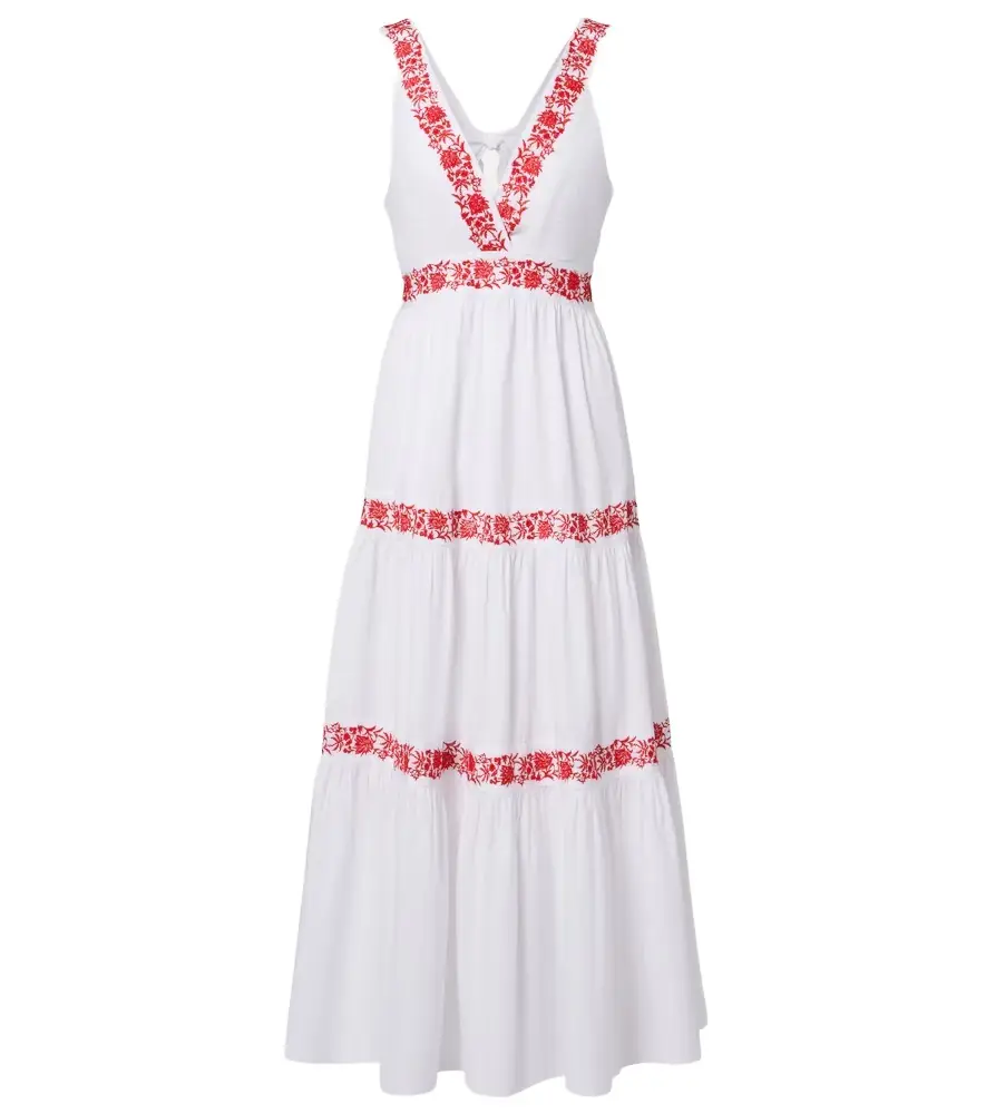 Heidi Klein Petalia embroidered cotton midi dress