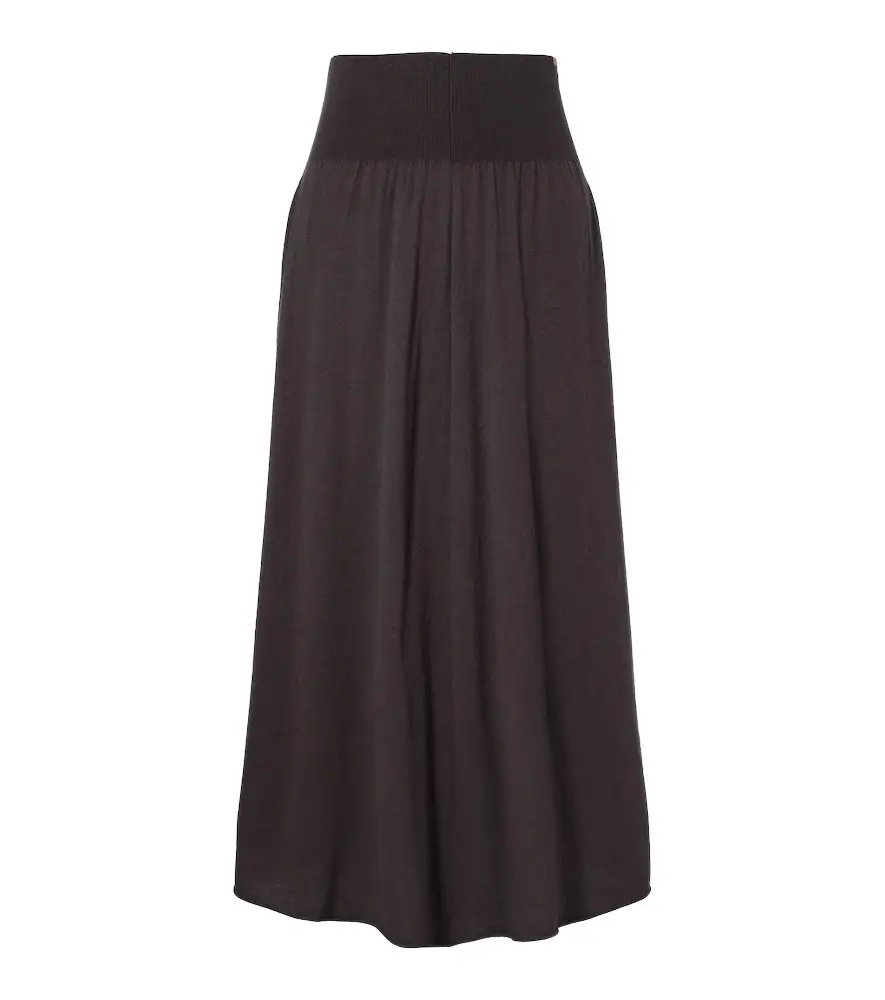 Extreme Cashmere N°470 Seduce wool and cashmere midi skirt