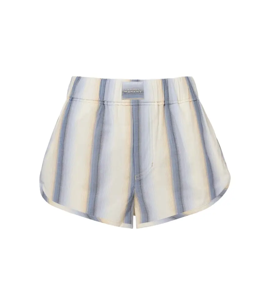 Isabel Marant Melinea striped cotton shorts