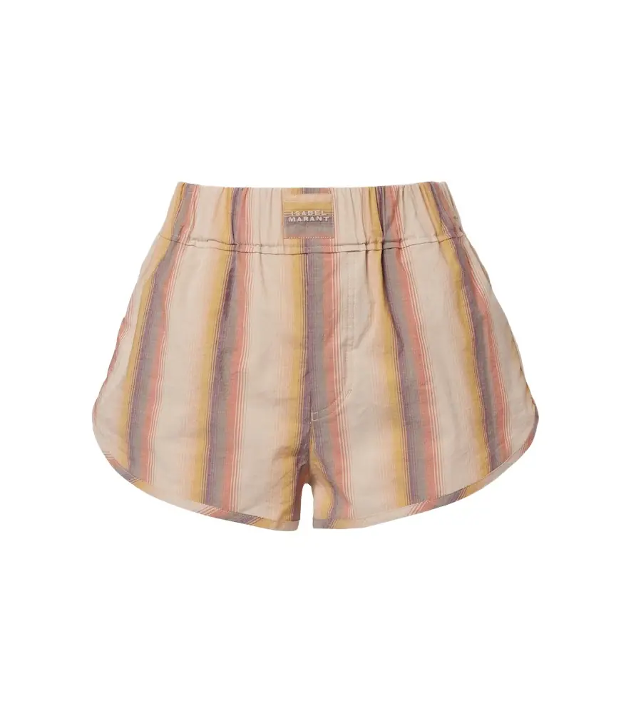Isabel Marant Melinea striped cotton shorts