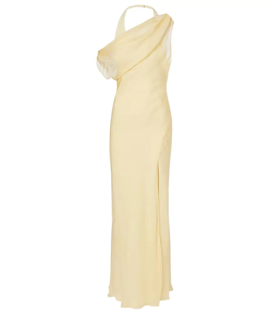 SIR Strobe off-shoulder maxi dress