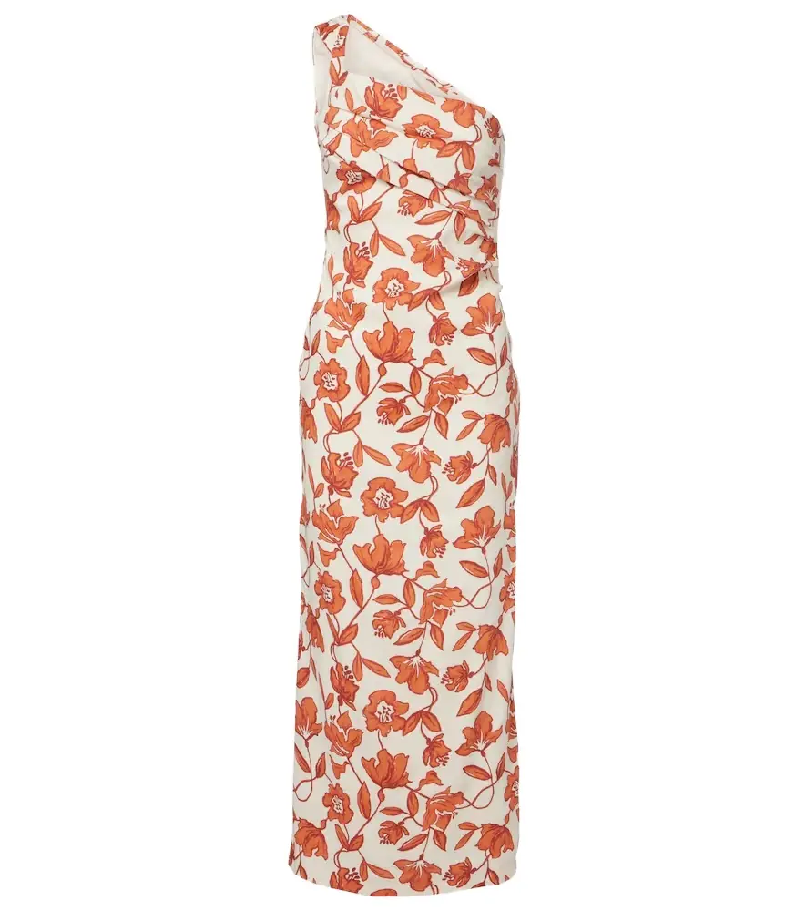 lola linen blend midi dress CeliaB Lola Linen Blend Tie-Strap Babydoll Midi Dress