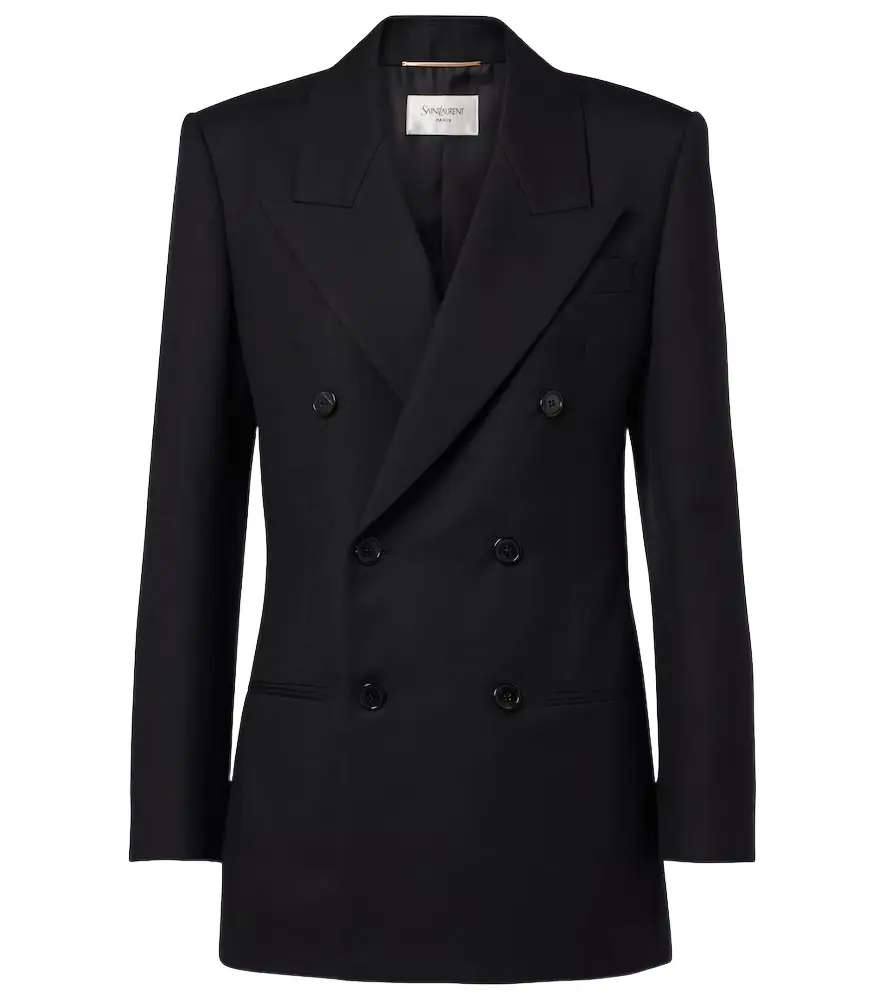 Saint Laurent Double-breasted wool blazer
