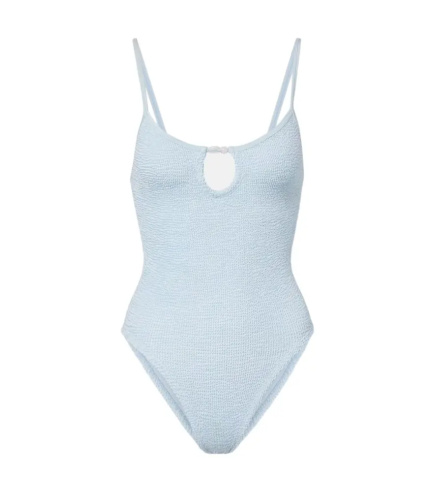 Hunza G Mia beaded cutout swimsuit