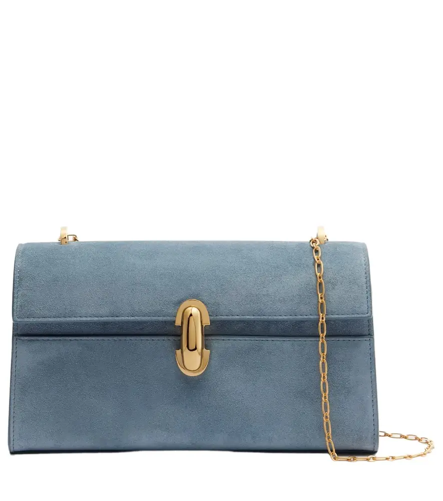 Savette Symmetry Chain Mini suede crossbody bag
