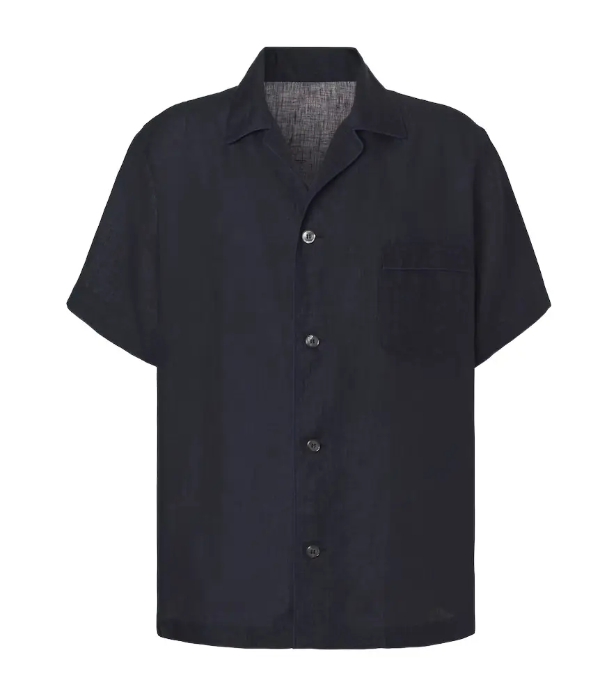 Brioni Linen bowling shirt