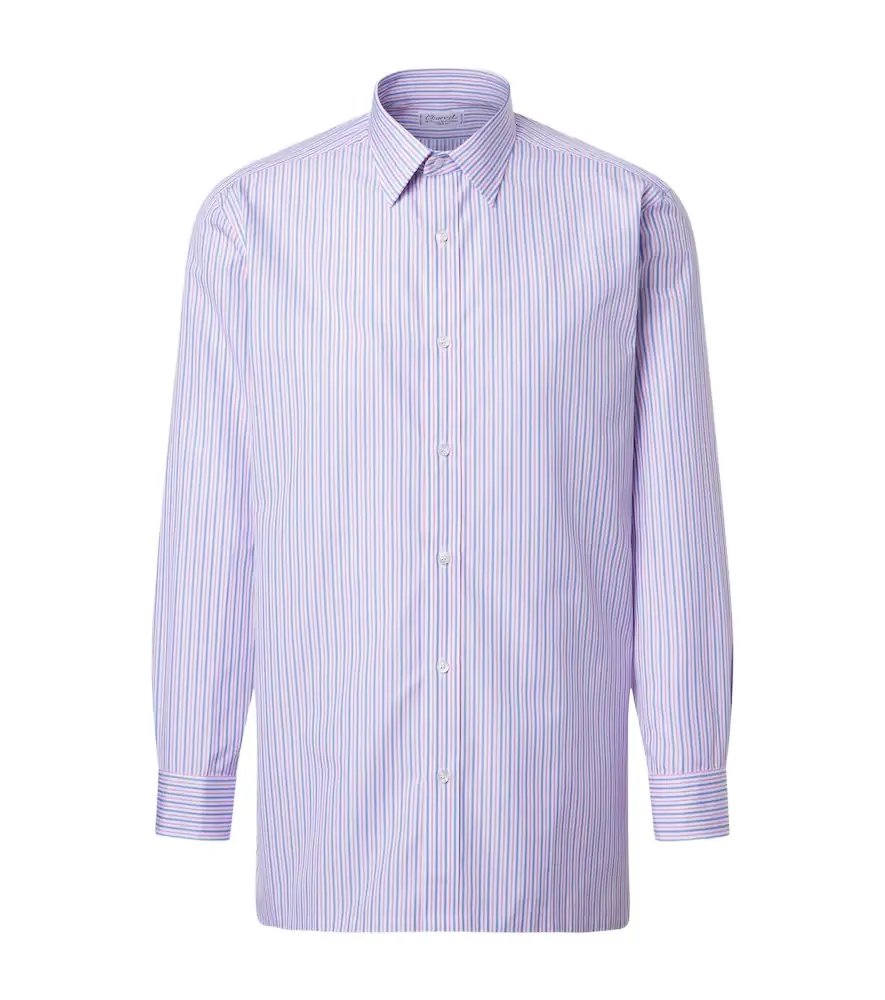 Charvet Striped cotton poplin shirt