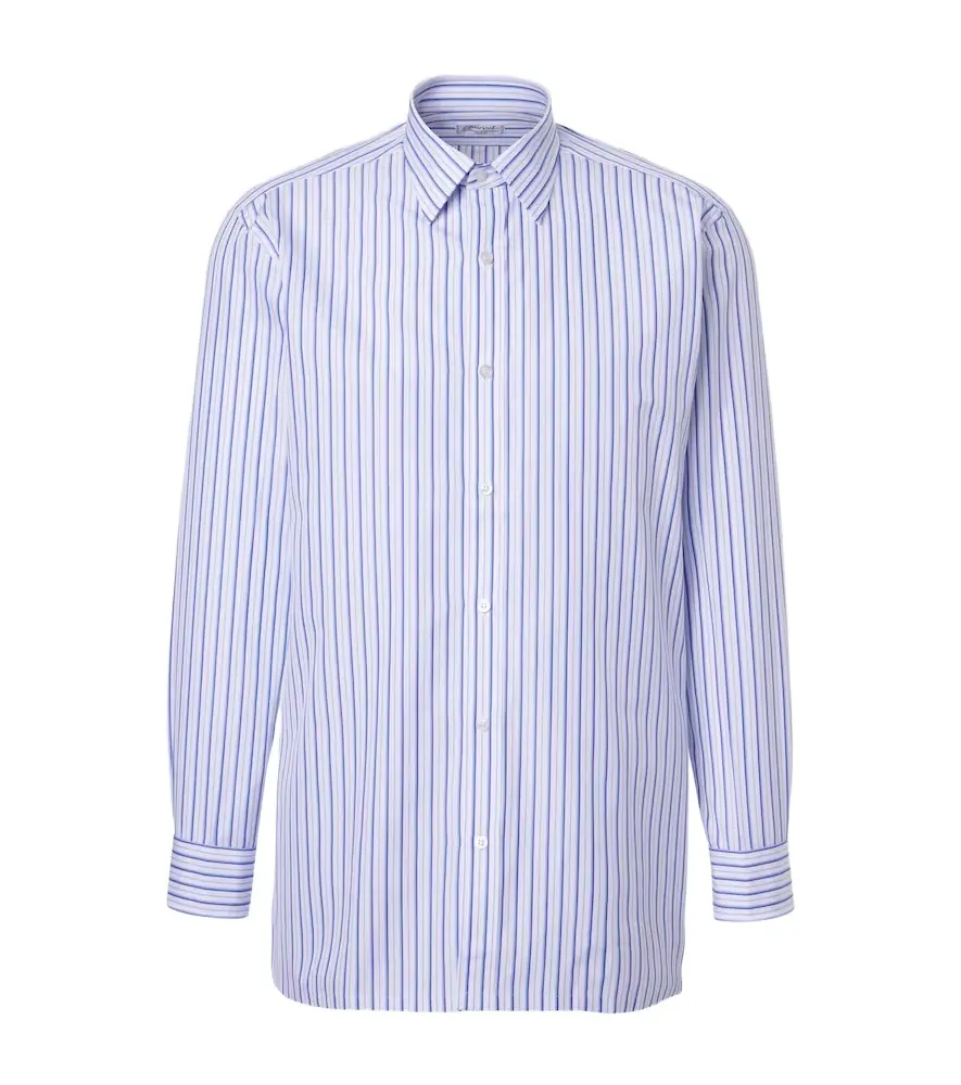 Charvet Striped cotton poplin shirt