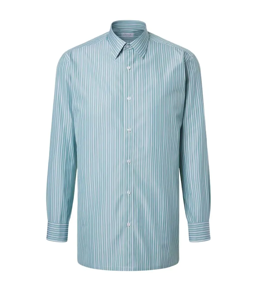 Charvet Striped cotton poplin shirt