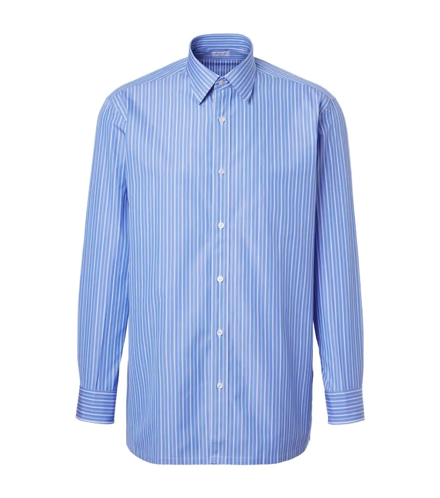 Charvet Striped cotton poplin shirt