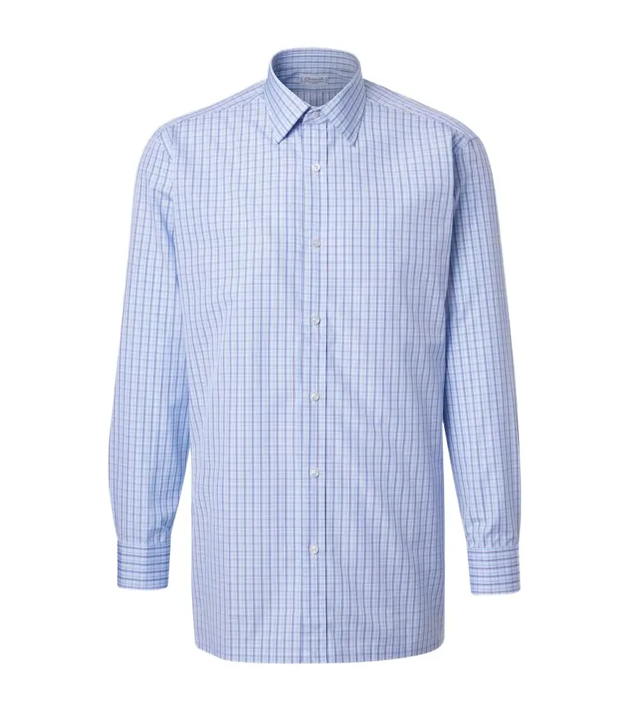 Charvet Checked cotton poplin shirt