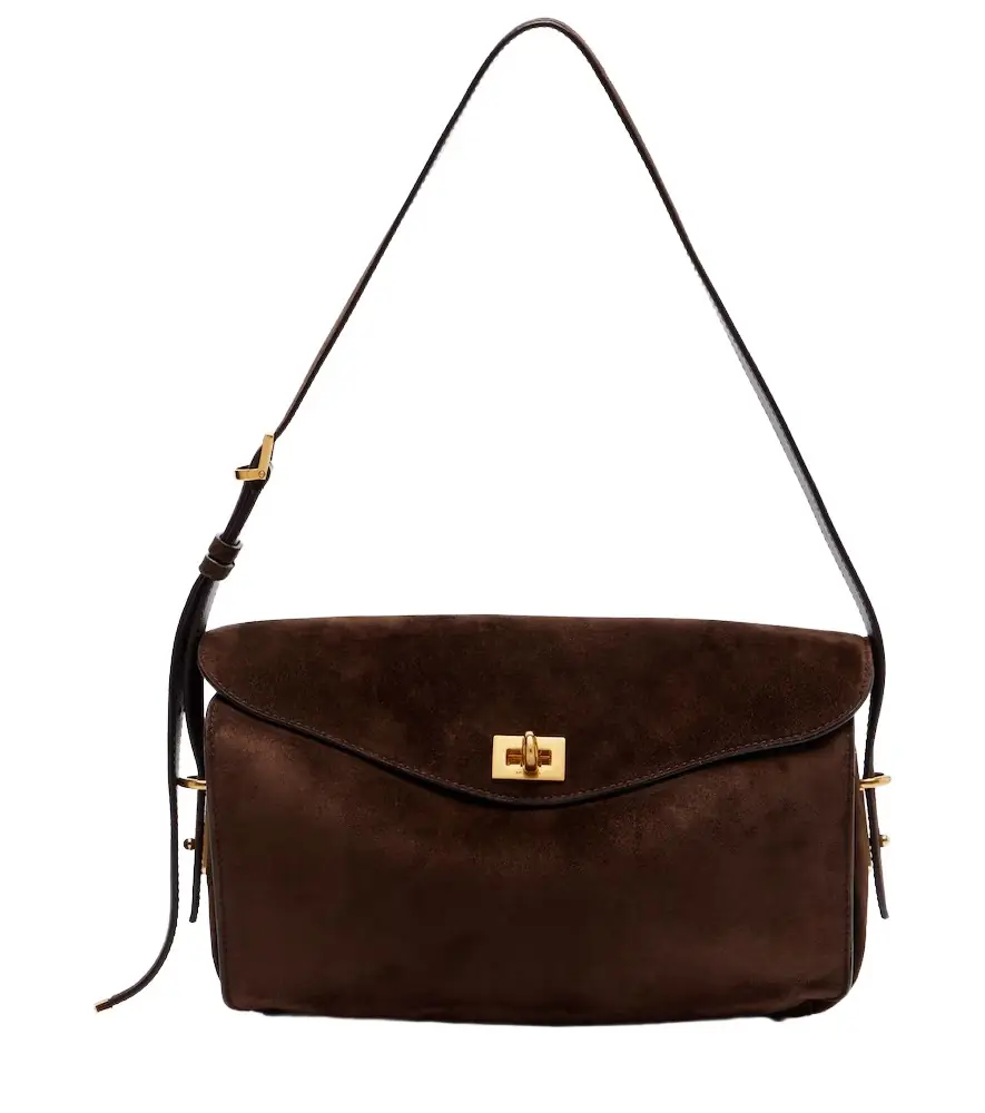 Balenciaga Le 7 Medium suede shoulder bag