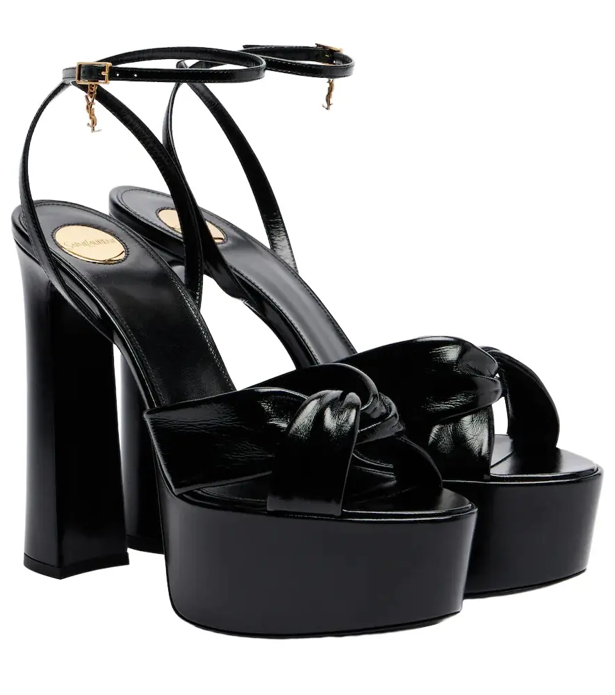 Saint Laurent Franciane leather platform sandals - Women's Shoes