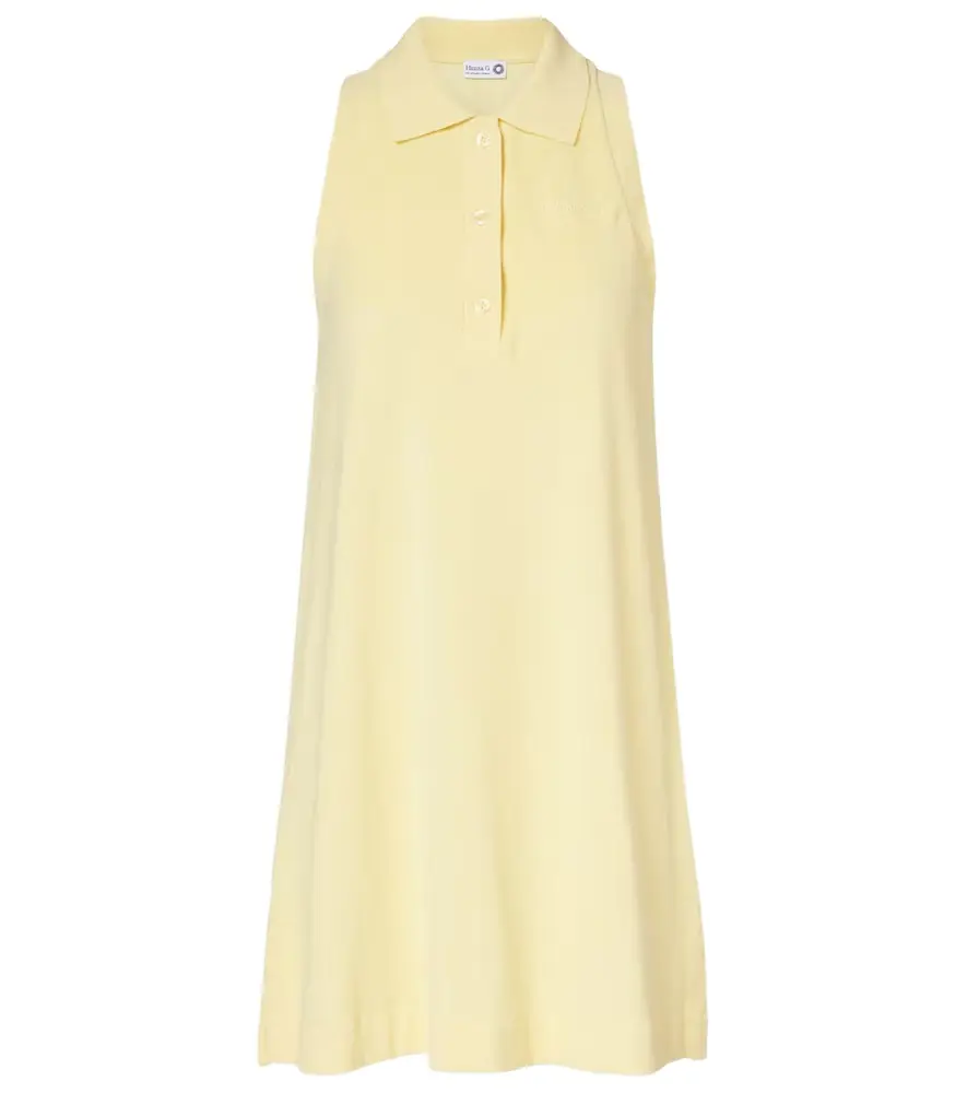 Hunza G Logo cotton terry polo dress
