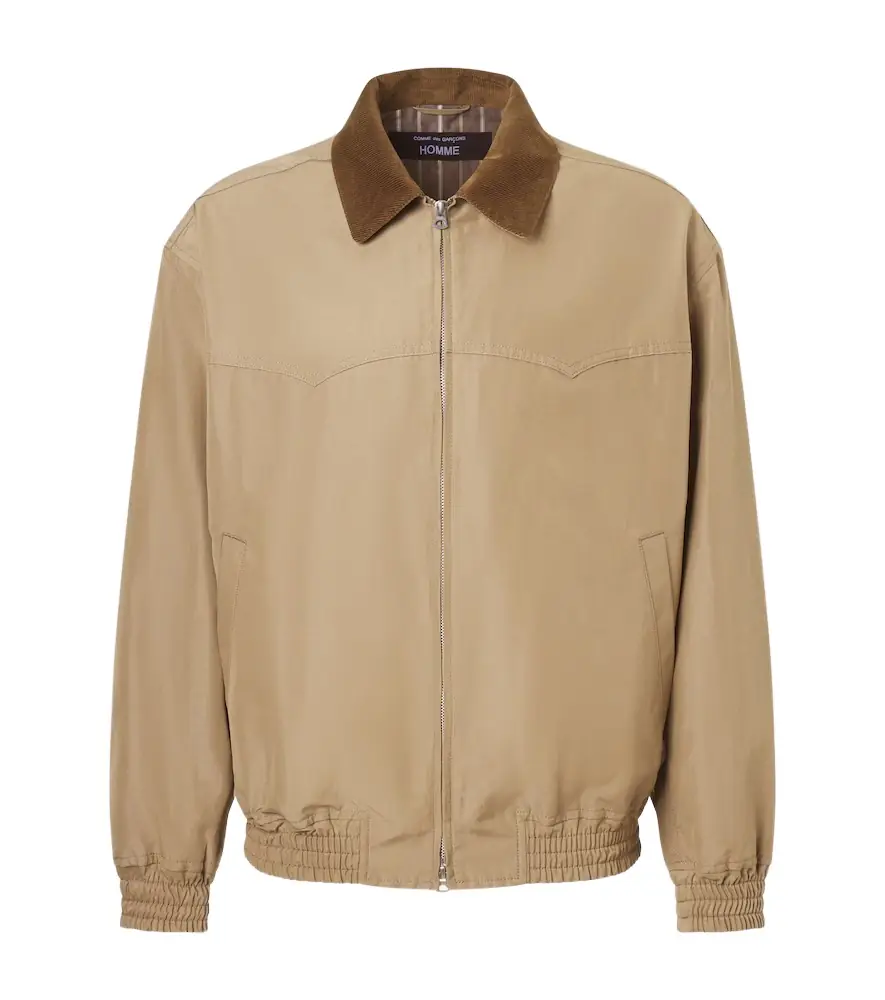Comme des Garcons Homme Comme des Garçons Homme Corduroy-trimmed blouson jacket