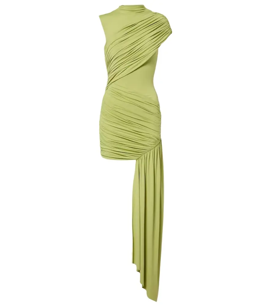 De La Vali Ravenna draped jersey minidress