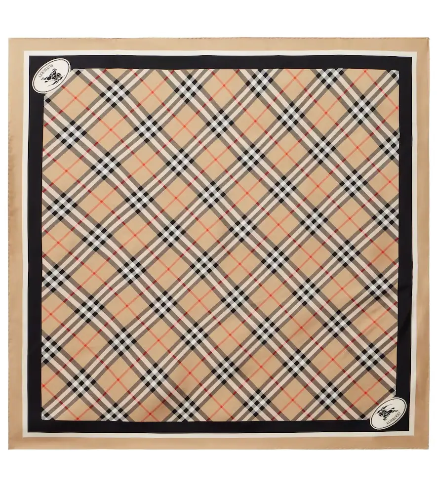 Burberry Check silk twill scarf