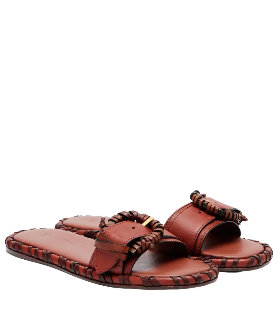 Zimmermann Alchemy leather slides