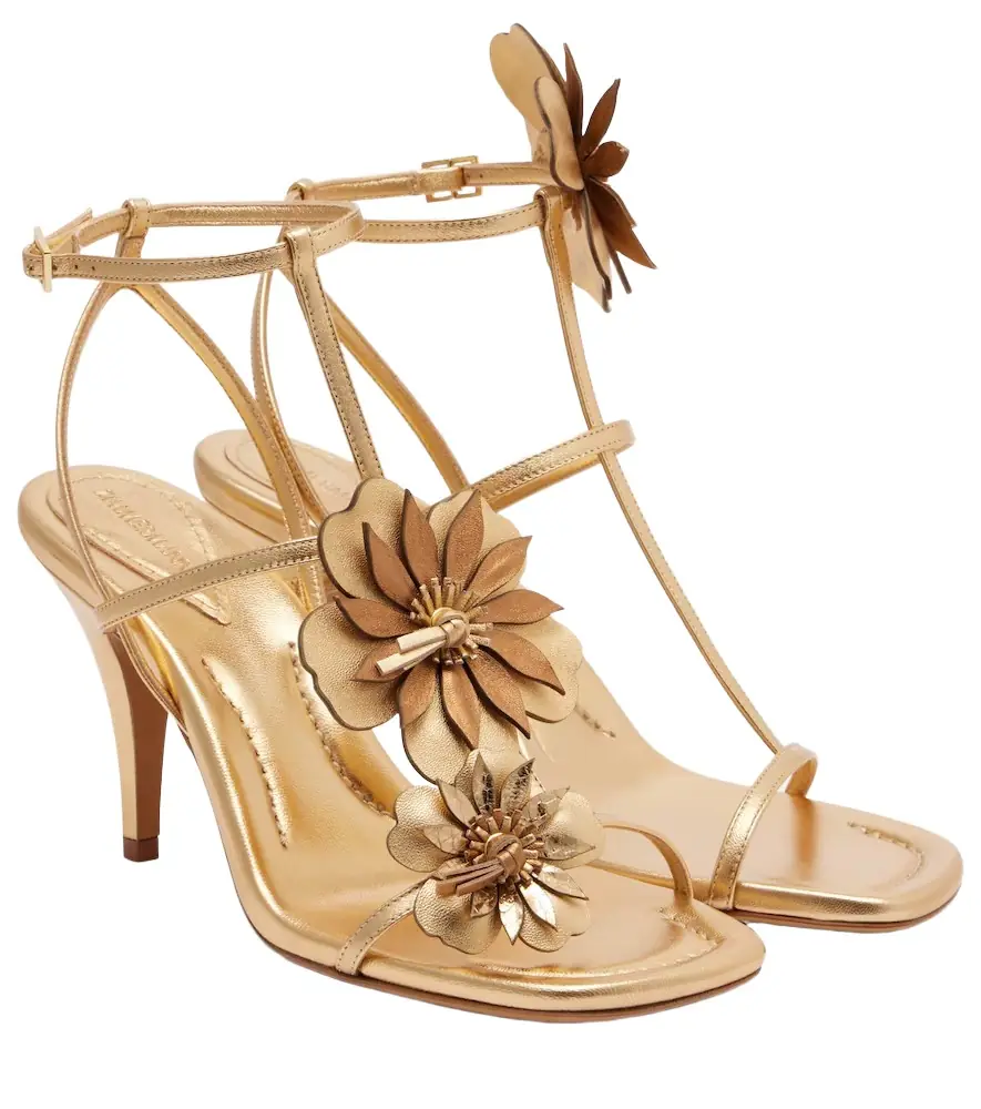 Zimmermann Belara metallic leather sandals
