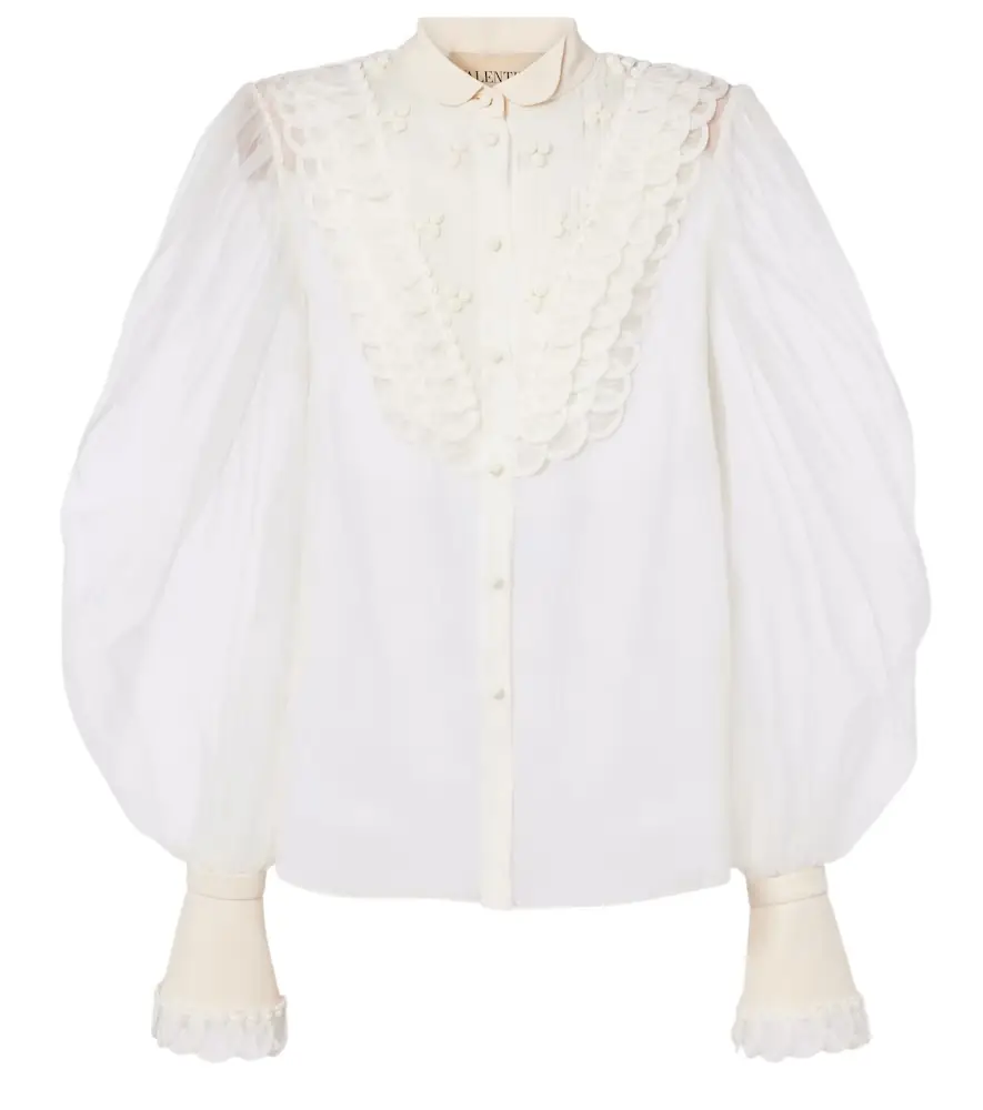 Valentino Sheer silk organza blouse